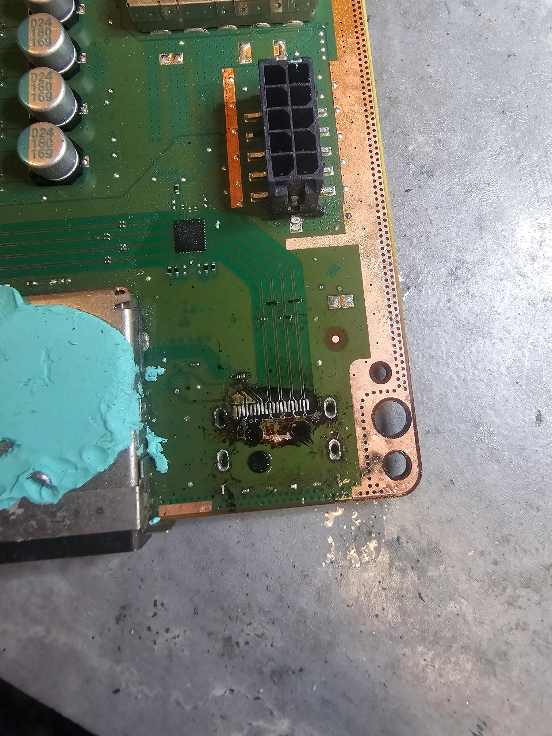 Console HDMI footprint damaged by another repair shop